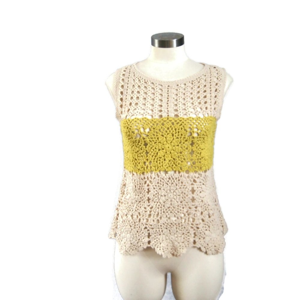 Juicy Couture women Multicolor crochet knitted top tank